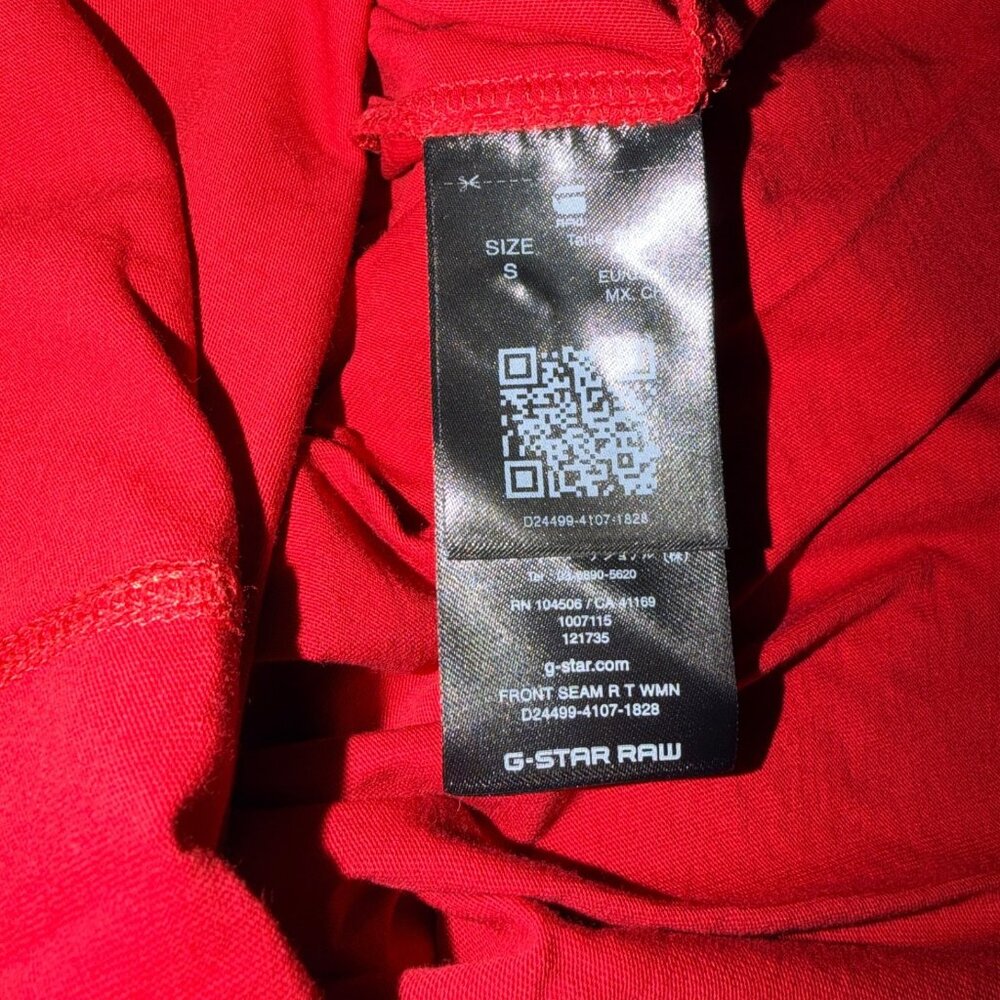 G-Star RAW Front Seam R Tee in Baron Red – Women’s Multiple Sizes (NWT) - Picture 9 of 12